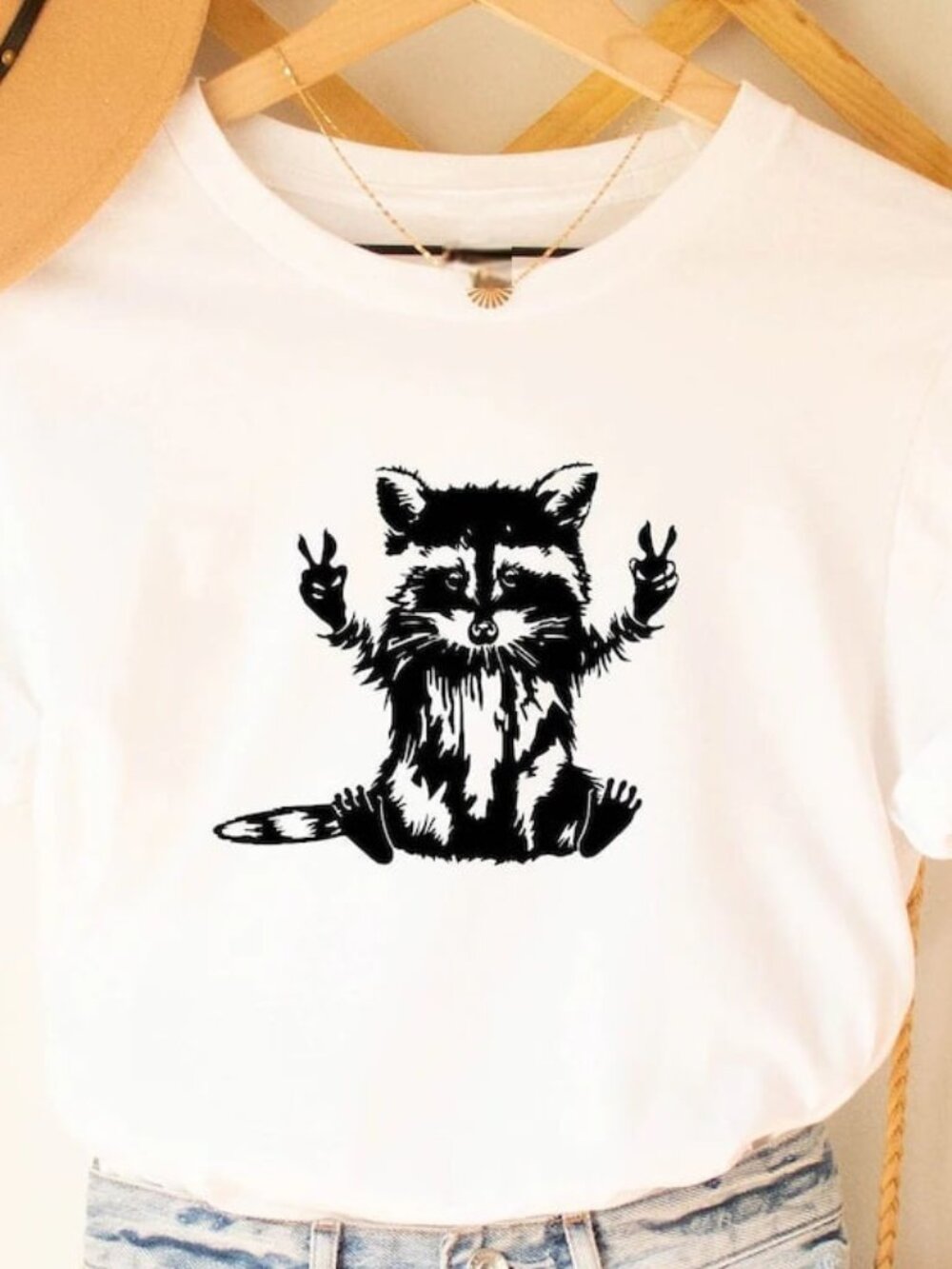 Retro Raccoon Shirt, Funny Raccoon Shirt, Animal Lover Gift Shirt